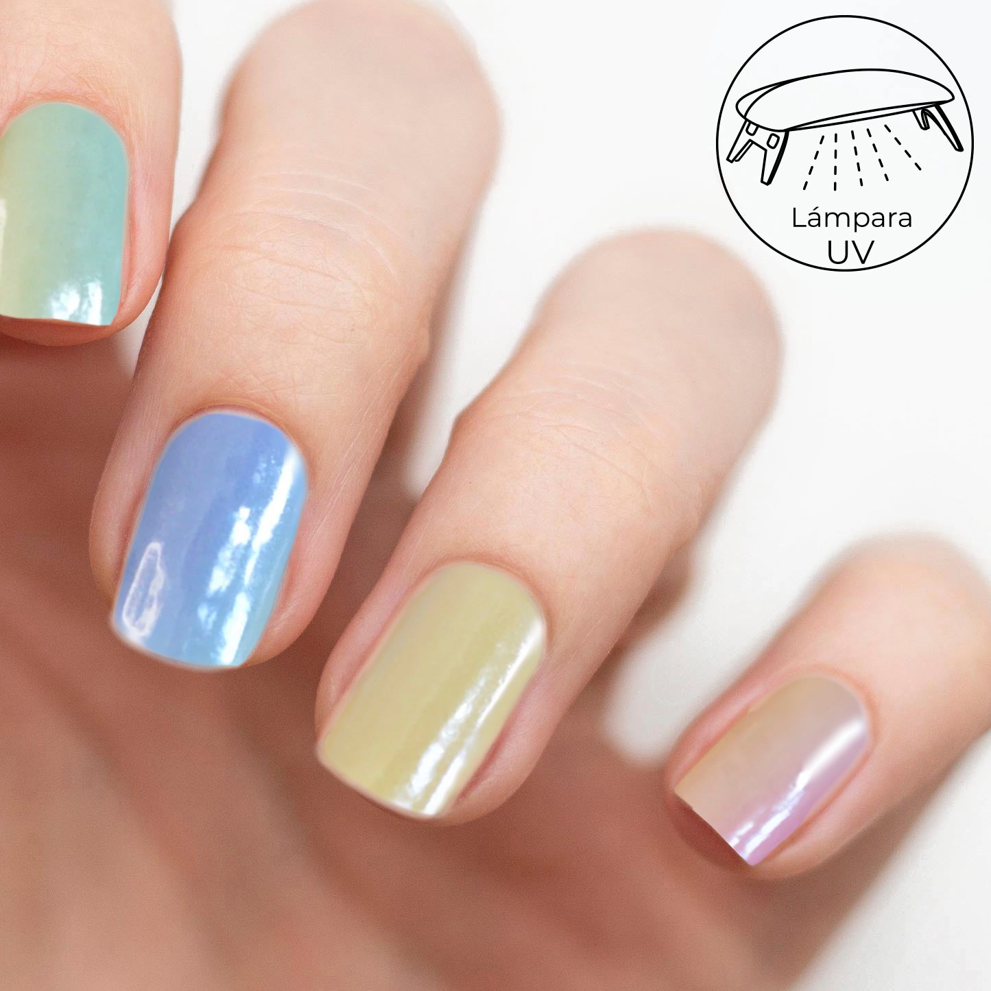 gel rainbow shiny