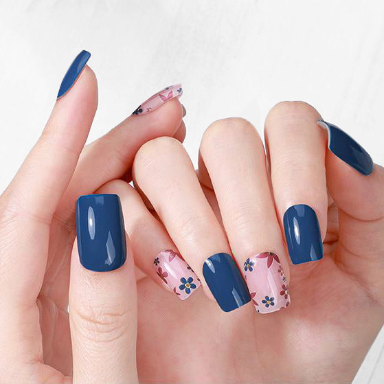 Gel free UV Blue flowers