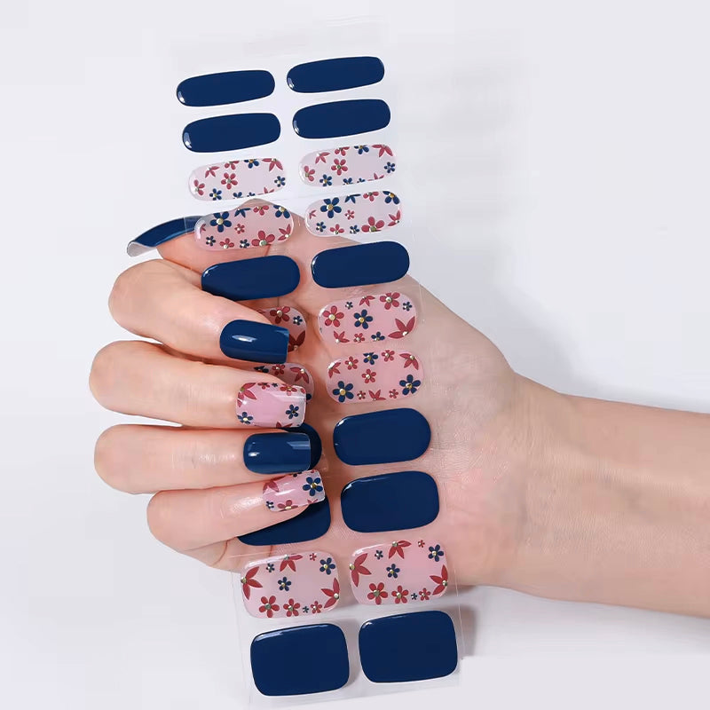 Gel free UV Blue flowers