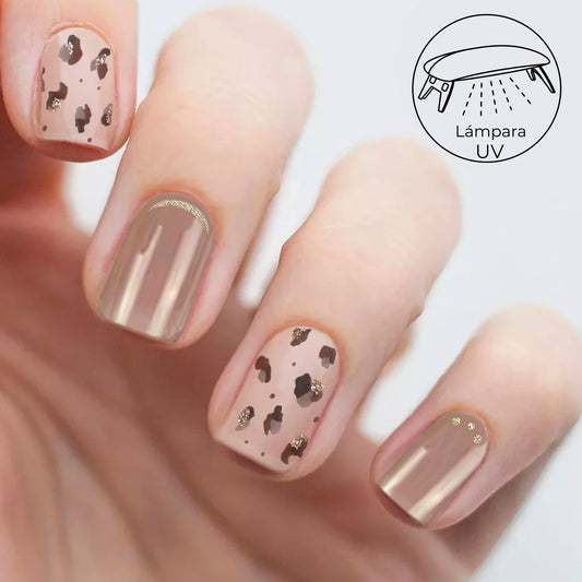 Gel nude animal print