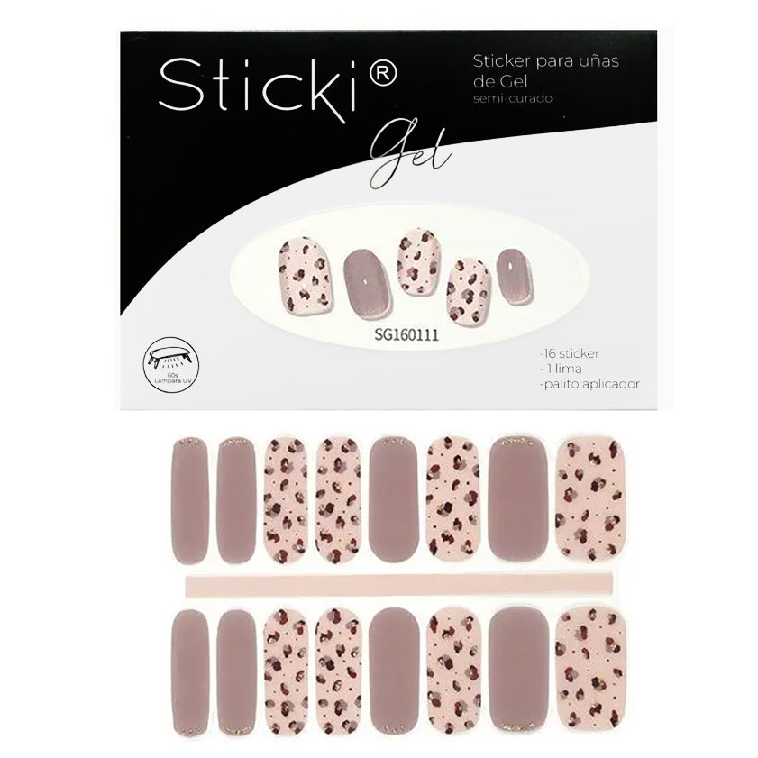 Gel nude animal print