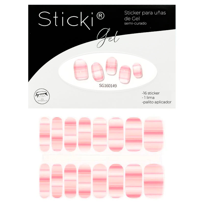 Gel pink stripes